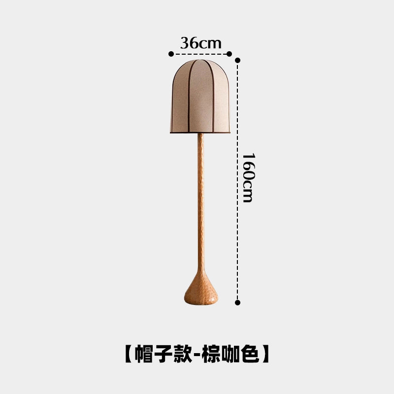 Mittelalterliche Massivholz-Stehlampe Wabi Sandy Wind Designerleuchte Luxus Wohnzimmer Dekorative Lampe Schlafzimmer Hohe Atmosphäre 