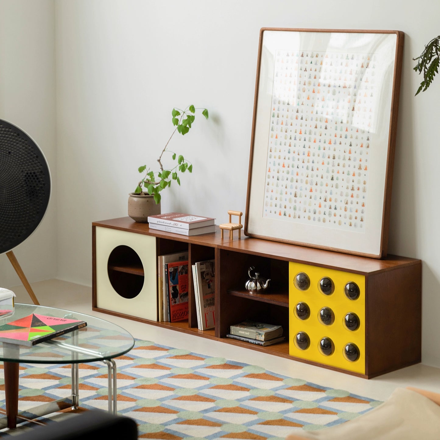 Mittelalterlicher Massivholz-Lagerschrank, Designer, kreativer Sofa-Seitenschrank, Marine-Board, leichter Luxus-Nachttisch 