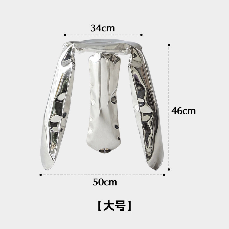 Hocker im Industriestil, kreative Modellierung, niedriger Hocker, Designer-Schuhwechselhocker, künstlerischer Sinn, Metall, Ins Popularstool 