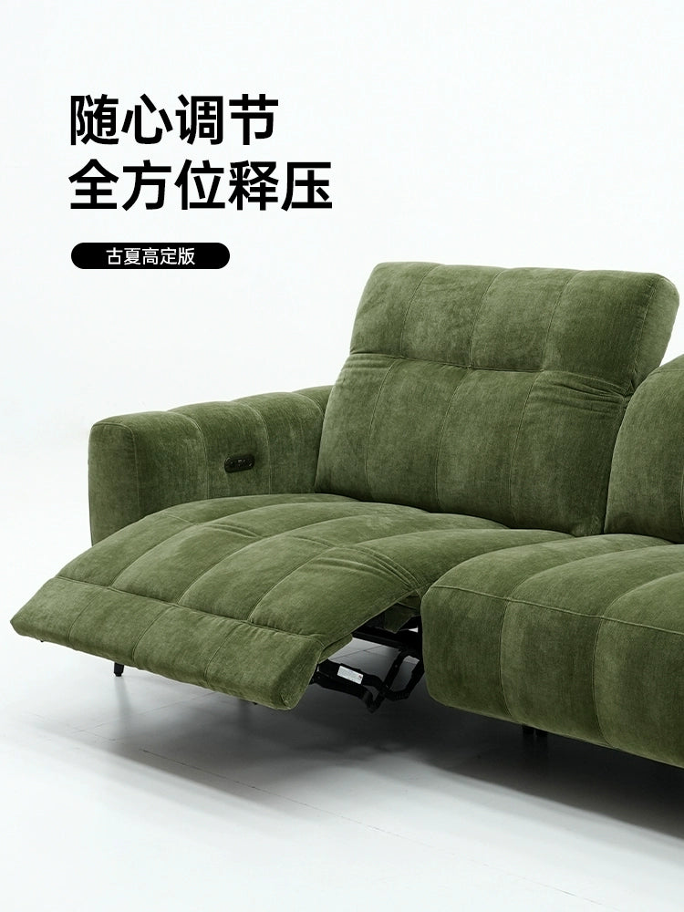 Electric Caterpillar Piano Key Functional Sofa Vintage Chenier Velvet Living Room First Class Medieval Fabric Sofa