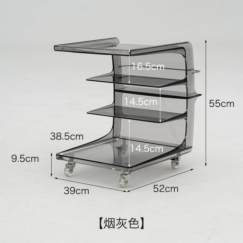 Wohnzimmerwagen Mobiles Regal Einfache Sofaseite Mehrere Internet-Berühmtheits-Speicher-Nachttisch 