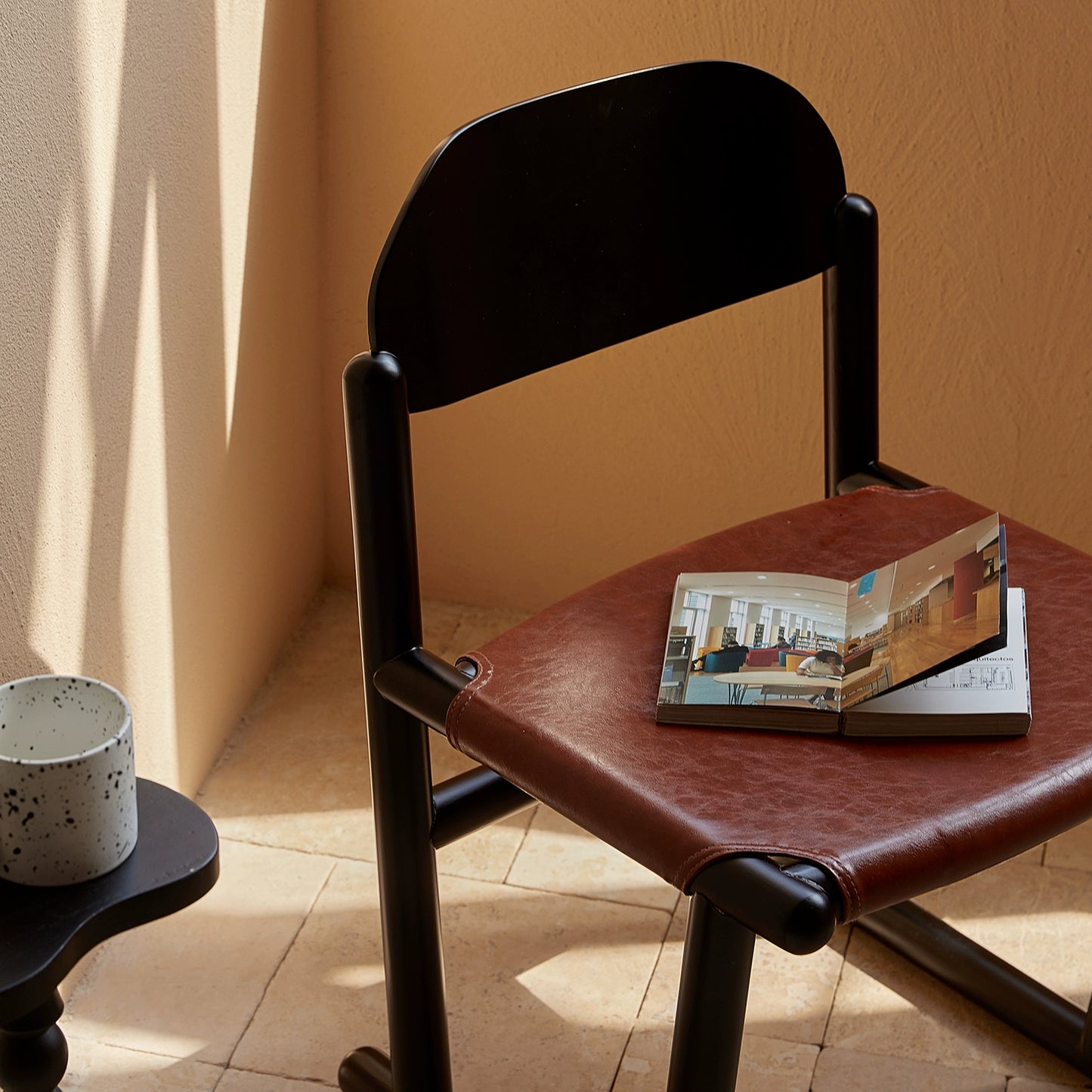 Designer Massivholz Esszimmerstuhl Retro Home Casual Rückenlehne Buchtischstuhl Lederstuhl Nordic Light Luxury 