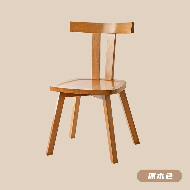 Einfacher Massivholzstuhl Designer Cafe Mittelalterliche Rückenlehne Freizeitstuhl ins Wabi Sabi Hocker 