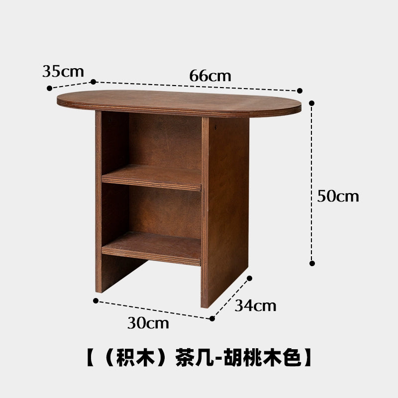 Massivholz kleiner Seitenschrank Retro Sofa Beistelltisch Ozeanbrett kleine Wohnung Couchtisch Haushaltsaufbewahrung Nachttisch