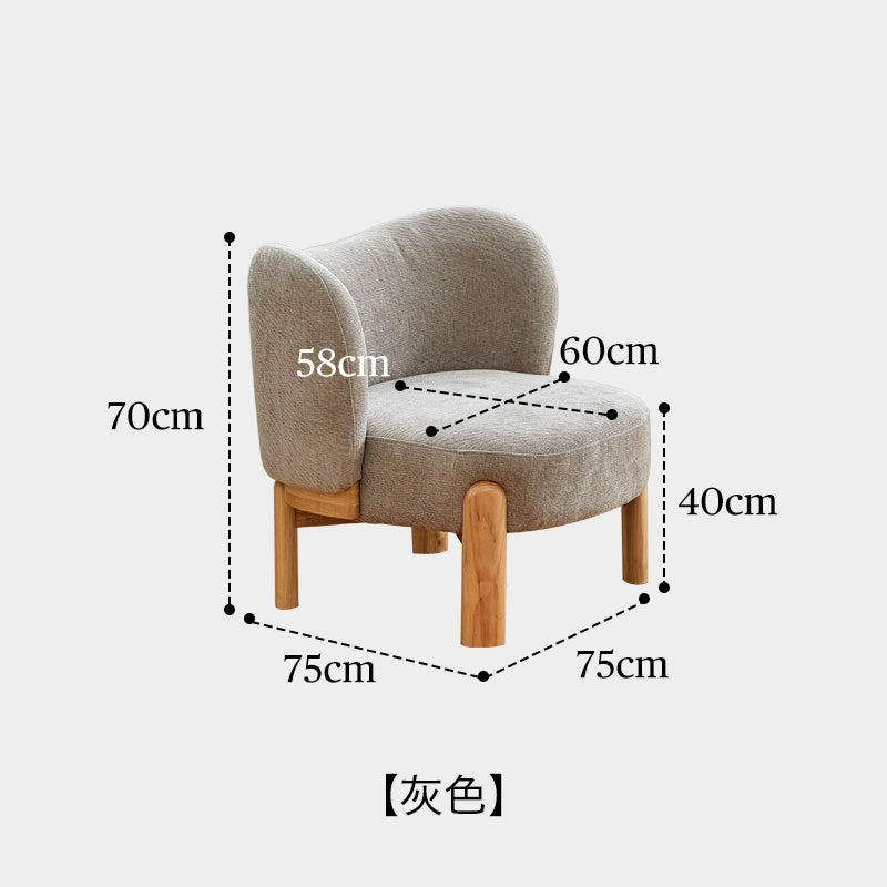Mittelalterliches Einzelsofa Stoff Balkon Freizeitstuhl minimalistischer Internet-Promi Fauler Stuhl moderner Wohnzimmer Einzelstuhl 