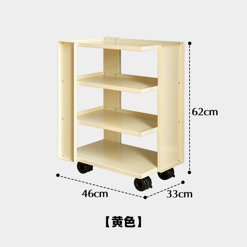 Mobiler Trolley-Rack Schmiedeeisen Sofa Beistelltisch Moderner einfacher Nachttisch Kleiner Couchtisch Leichter Luxus 