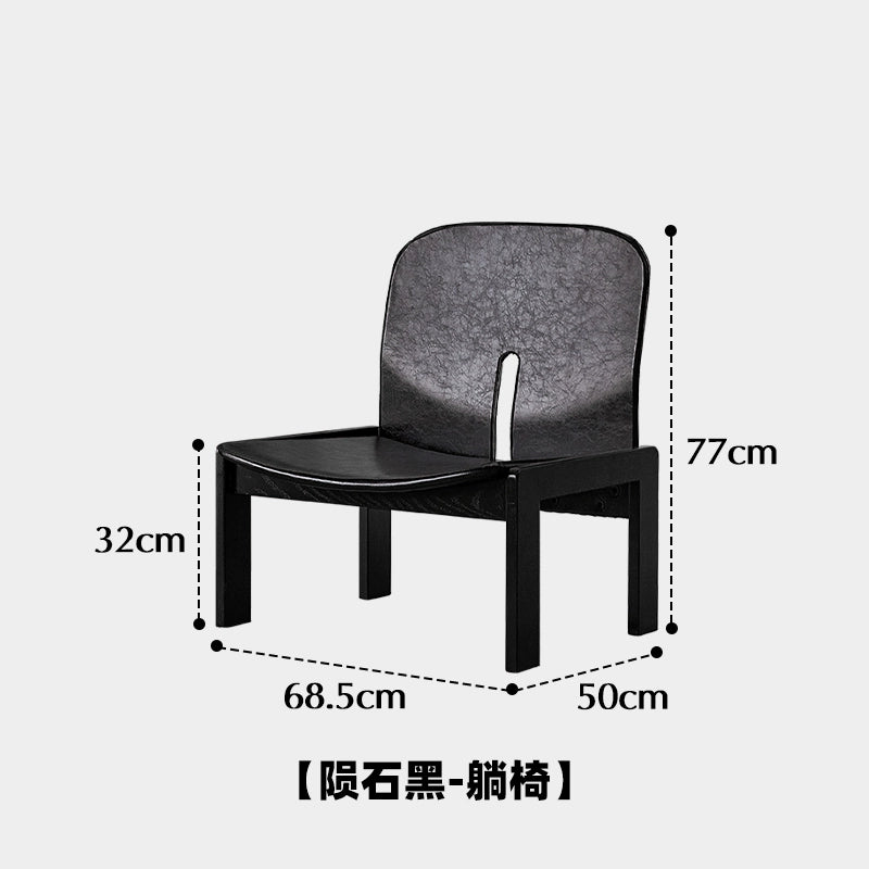 Esszimmerstuhl Haushalt Massivholz Ölwachs Leder Hocker Rückenlehne Licht Luxus Senior Designer Stuhl Mittelalter Wabi Sari 