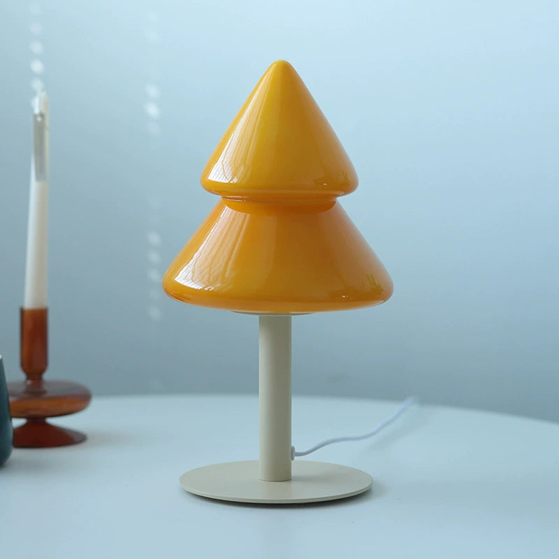 Weihnachtsbaum Tischlampe Dekorative Glas Nachttischlampe Schlafzimmer Mittelalterliches Umgebungslicht Ins PopularIns Wind Nordic 