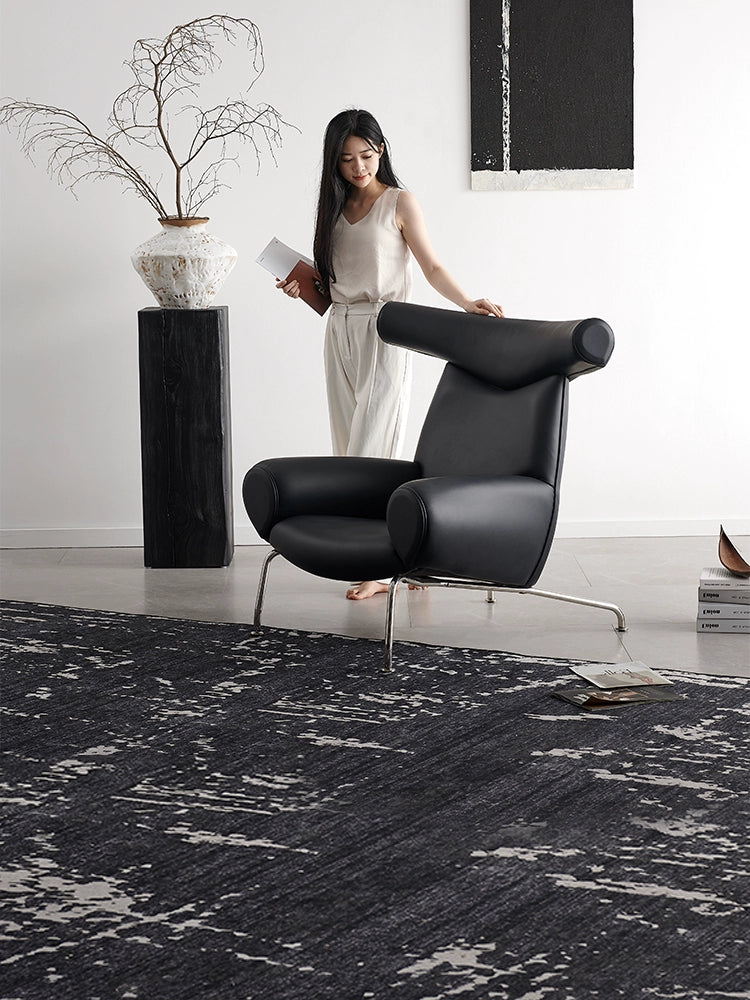 Italian Light Luxury Leather Leisure Chair Single Sofa Chair Designer Recliner Living Room Balcony Creative Art Tiger Chair