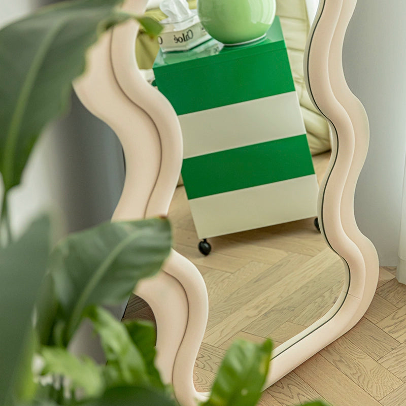 Full-length Mirror Floor-to-ceiling Ins Wind Retro Full-length Mirror Home Living Room Decoration Clothing Store Wave Mirror