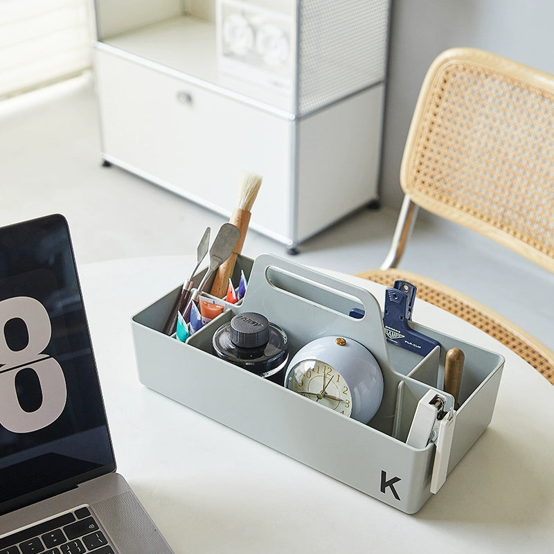 Schreibtisch-Aufbewahrungsbox im Industriestil, Aufbewahrungsbox für Kosmetika, mittelalterlicher Schweizer Vitra-Werkzeugkorb 