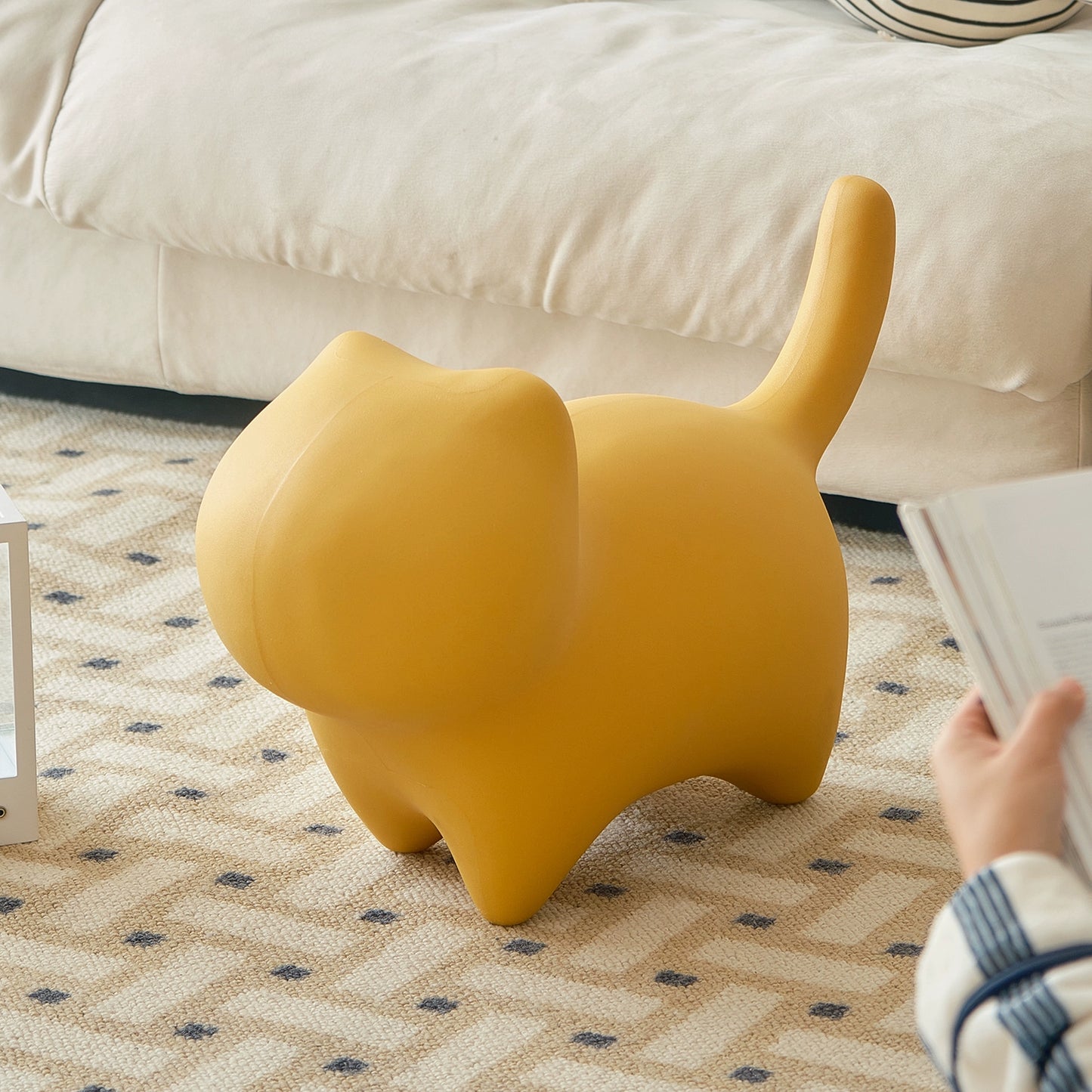 Kätzchen-Schuhhocker, kleiner Hocker für das Kinderzimmer, niedriger Hocker, kreativer, süßer Tierhocker, Wohnzimmer, Internet-Berühmtheit 