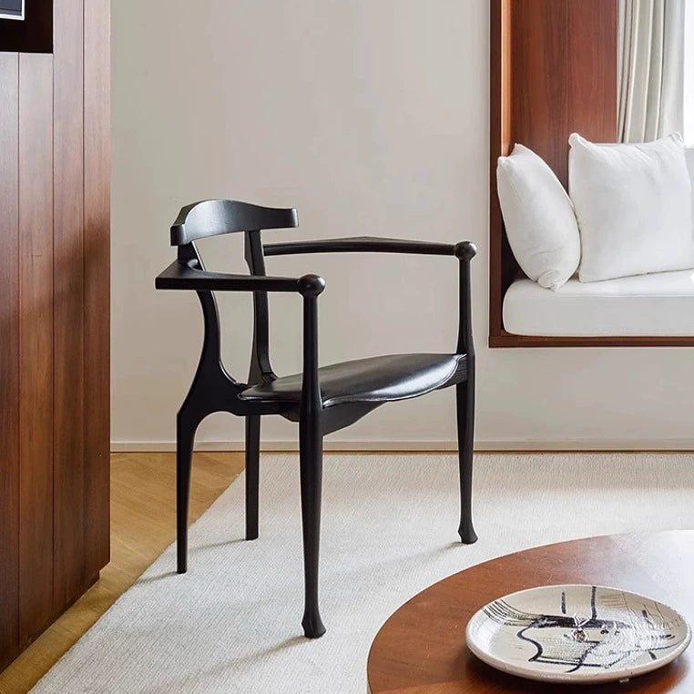 Spanischer Stuhl Mittelalterlicher Esszimmerstuhl aus Massivholz Dänischer Designer Meisterstuhl Minimalistischer Schreibtischstuhl 