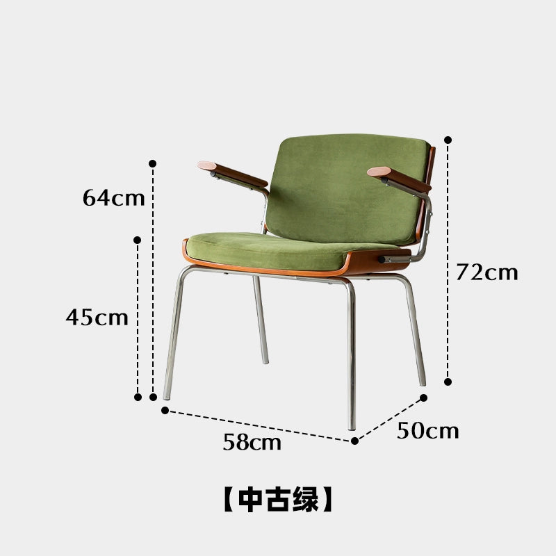 Mittelalterlicher Esszimmerstuhl, nordischer Stuhl mit Armlehne, für Restaurant, Arbeitszimmer, Büro, Freizeit, weicher Stuhl 