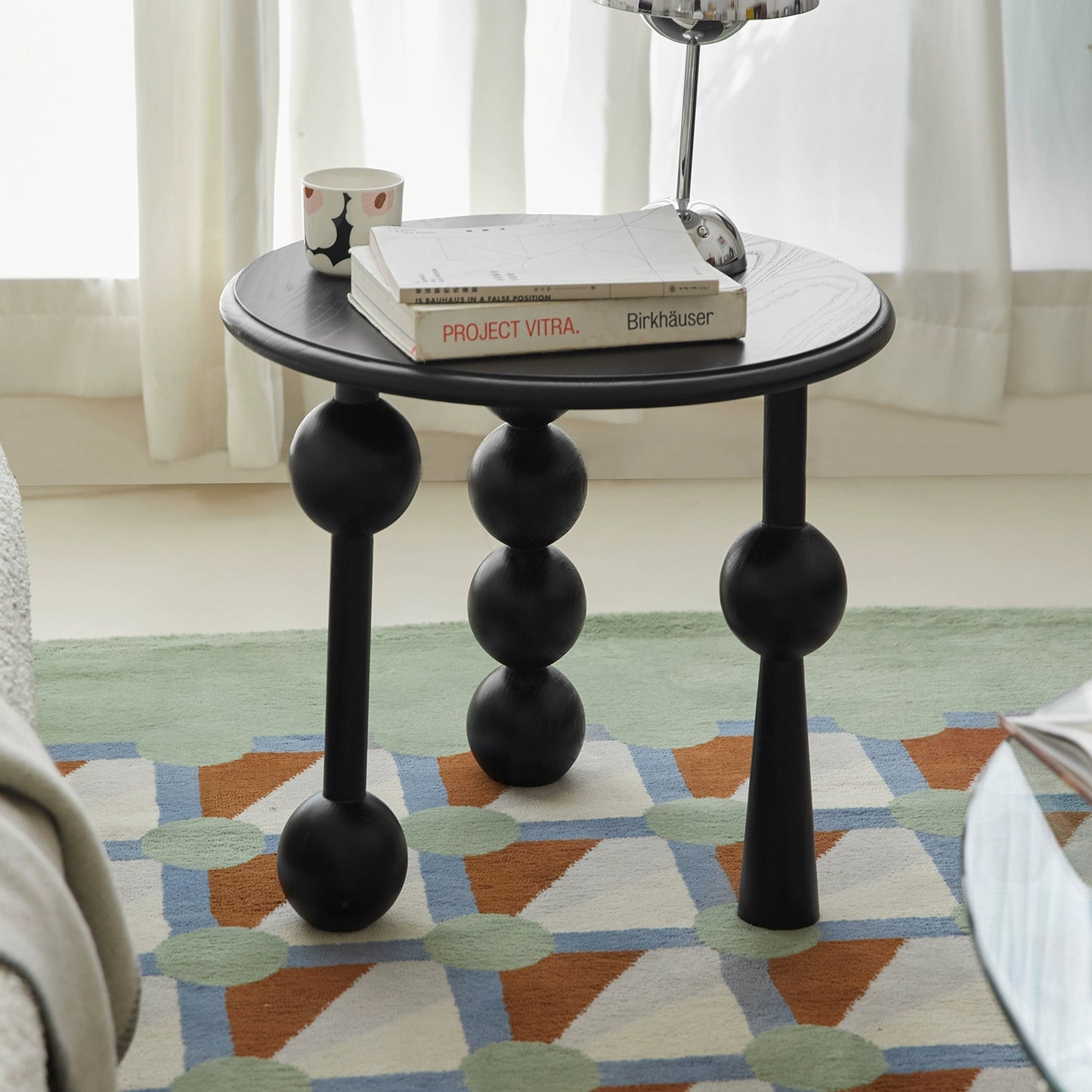 Mittelalterlicher kleiner Couchtisch aus Massivholz, Designer-Sofa-Beistelltisch, kreativer, leichter Luxus-High-End-Kleintisch 