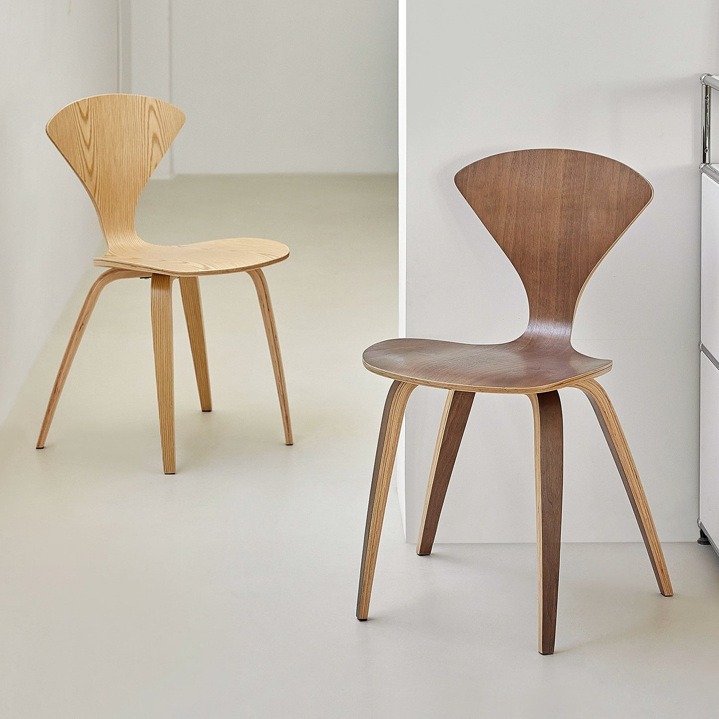 Cherner Stuhl Amerikanischer Retro-Esszimmerstuhl im Industriestil Café Casual Stuhl Massivholz-Rückenlehne Designer 