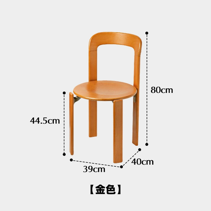 Mittelalterlicher Esszimmerstuhl aus Massivholz, Farbstuhl, minimalistischer Esstischstuhl für Zuhause, Café-Rückenlehne, Stapel 