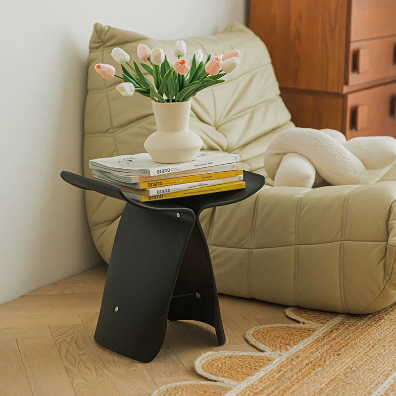 Schmetterling Couchtisch Hocker Designer Sofa Seite paar Ins Wind Massivholz niedriger Hocker kreative gebogene Platte kleiner Hocker 