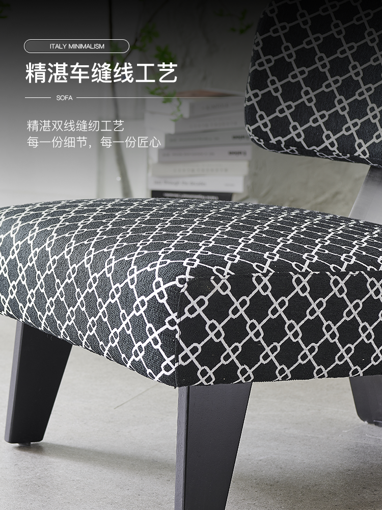 Italian Leather Light Luxury Single Chair Sofa Designer Minimalist Modern Living Room Balcony Single Leisure Chair