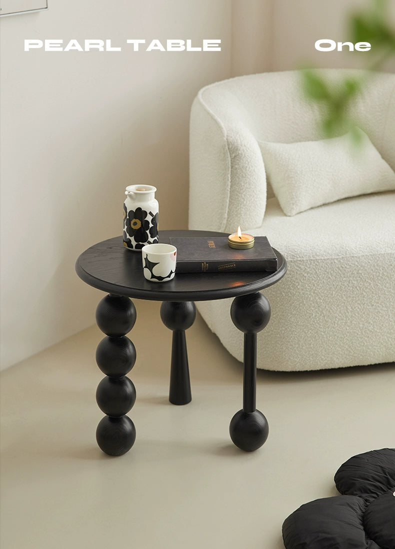 Mittelalterlicher kleiner Couchtisch aus Massivholz, Designer-Sofa-Beistelltisch, kreativer, leichter Luxus-High-End-Kleintisch 