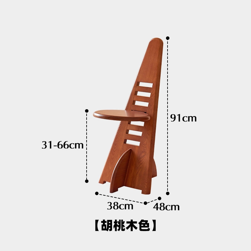 Mittelalterlicher Esszimmerstuhl aus Massivholz, kreativer Designerstuhl, Heim, künstlerischer Sinn, Rückenlehne, Hocker, leichter Luxus, fortschrittlich 