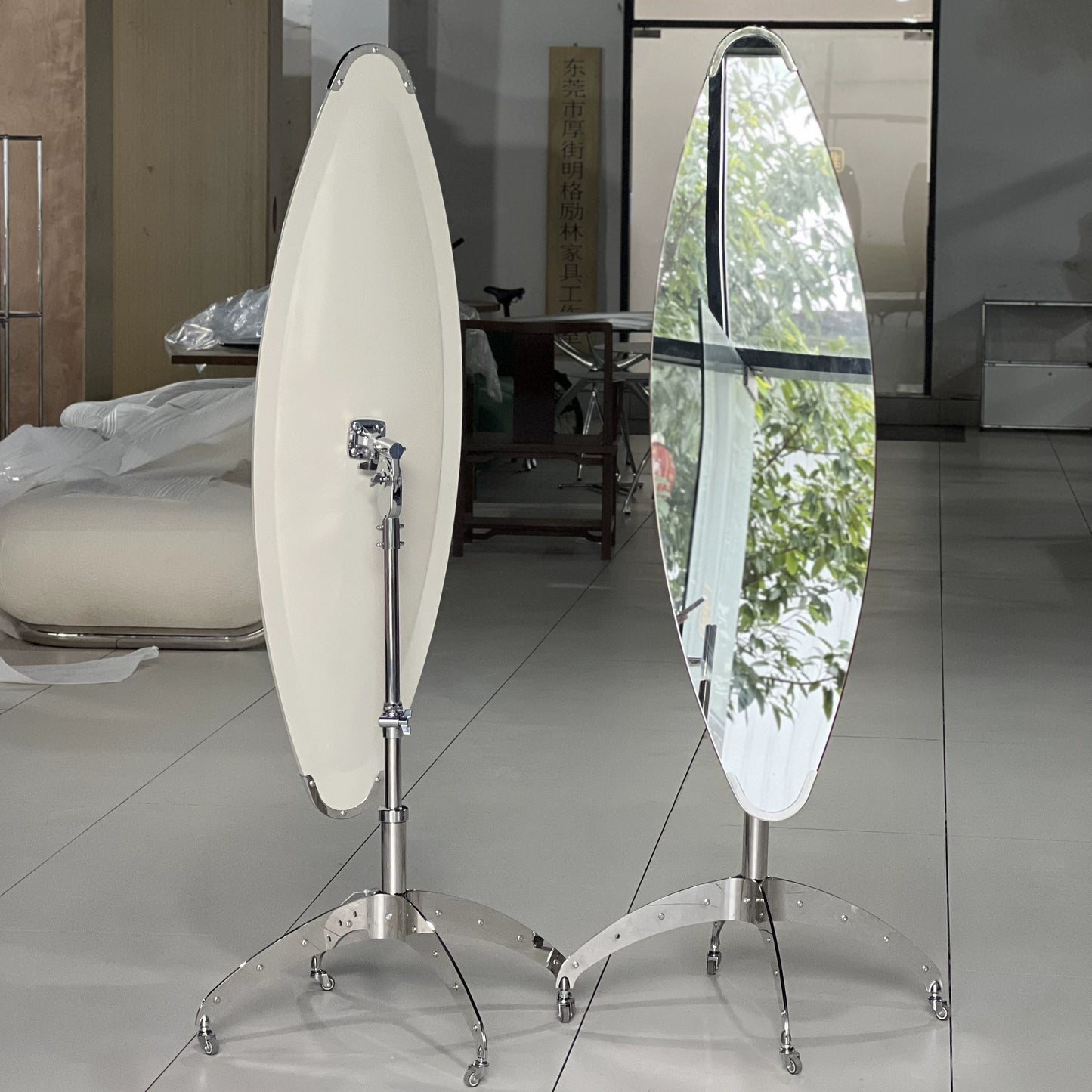 Abnehmbarer Ganzkörperspiegel im Retro-Industriestil, mittelalterlicher Surfspiegel, Haushaltsschlafzimmer, Garderobe, deckenhoher Ganzkörperspiegel 