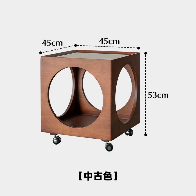 Nordic Massivholzkante paar Retro abnehmbare Sofaecke paar Mini Internet Berühmtheit kleine Couchtisch Nachttisch 