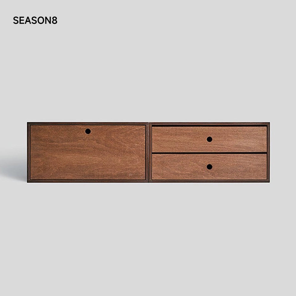 Esszimmer-Seitenschrank-Kombination, Massivholzschrank, mittelalterlicher Lagerschrank, Marine-Panel, TV-Schrank, Lagerboden, Bücherregal 