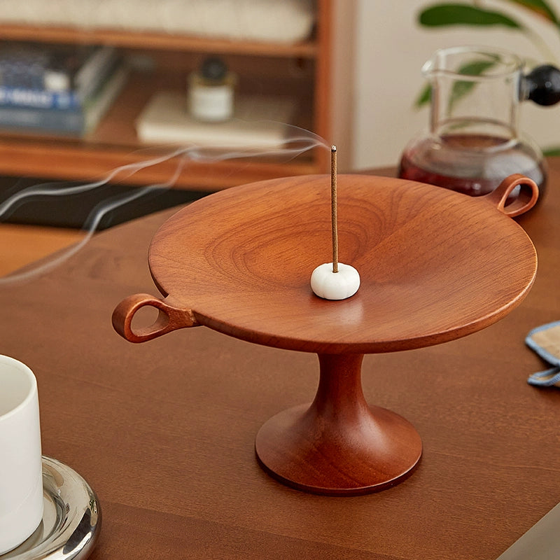 Mittelalterliches Tablett aus Massivholz in Wabi-Sabi-Windtablett, Aufbewahrungsornament, Schreibtischregal, Fotografie-Requisiten 