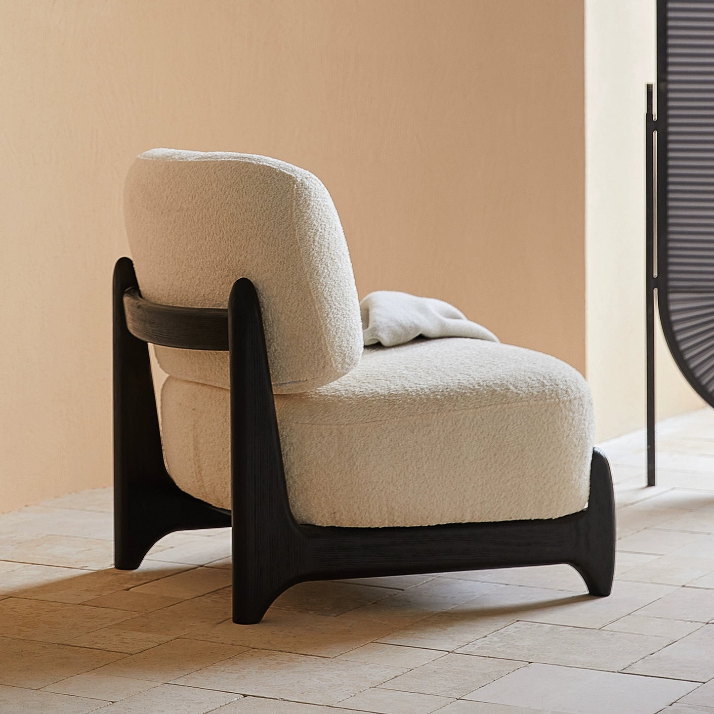 Lammwolle Einzelsofa Stuhl Wohnzimmer mittelalterlichen creme Wind faul Sofa kleine Wohnung moderne Licht Luxus 