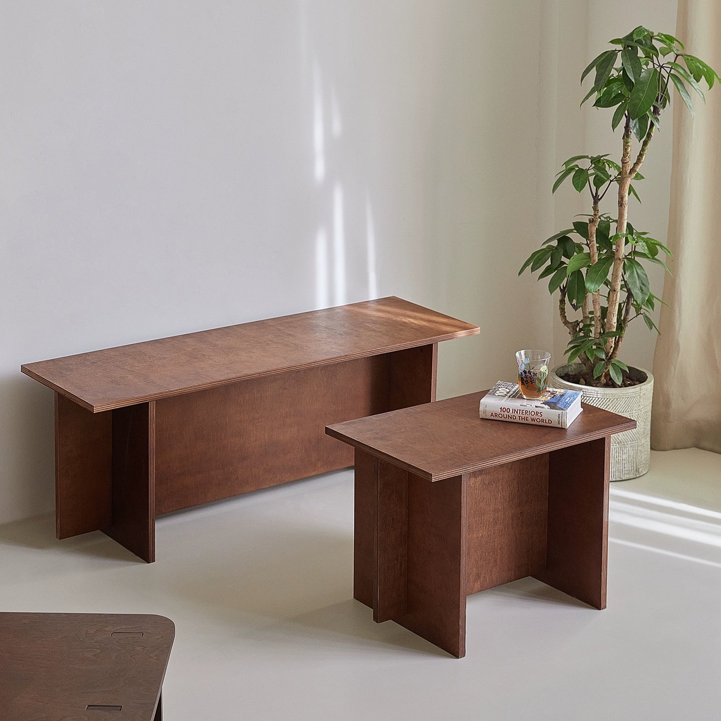 Moka Mittelalterliche Bank, Hausveranda, Schuhwechselhocker, Studio, Café, Ins PopularStool, Massivholz, Ocean Board, niedriger Hocker 