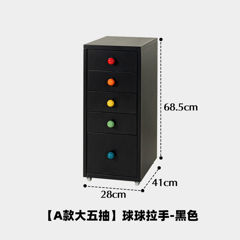 Mobiler Lagerschrank Cremefarbener Wind einfacher Truhenschrank aus Schmiedeeisen Home Schlafzimmer Nachttisch Dopamin kreativ 