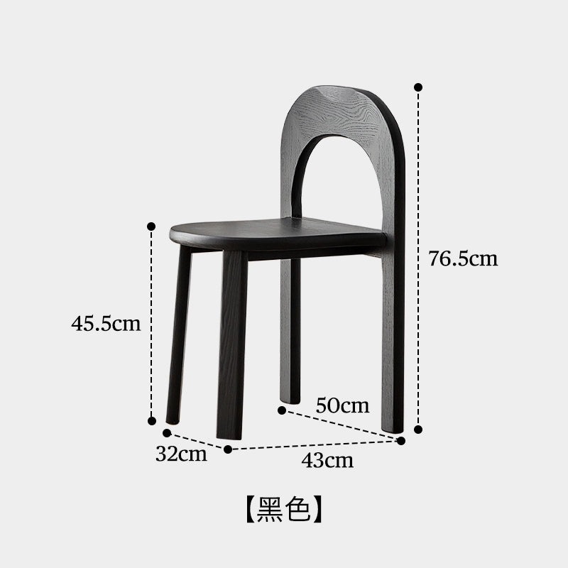 Solid Wood Dining Chair Home Medieval Backrest Stool Wabi Wind Chair Vintage Designer Minimalist