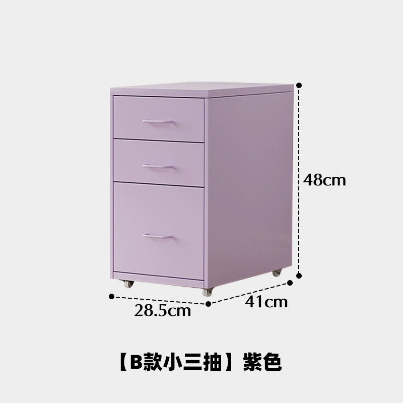 Mobiler Lagerschrank Cremefarbener Wind einfacher Truhenschrank aus Schmiedeeisen Home Schlafzimmer Nachttisch Dopamin kreativ 