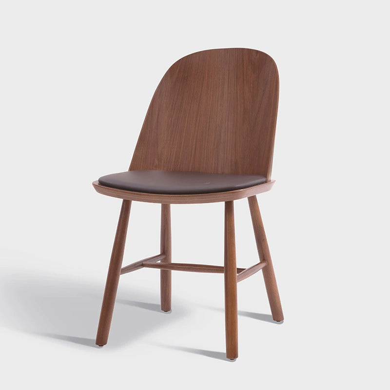 Esszimmerstuhl aus massivem Holz mit Rückenlehne, einfacher Haushaltsstuhl, leichter Luxus, High-End, mittelalterlicher Wabi-Sabi-Wind, Buch-Schreibtischstuhl, Kreativität 