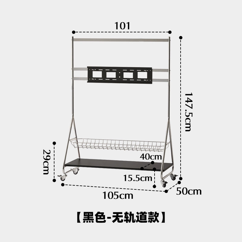 Retro-Designer-TV-Ständer, abnehmbarer nordischer Boden-TV-Ständer, kleine Wohnung mit Strom 
