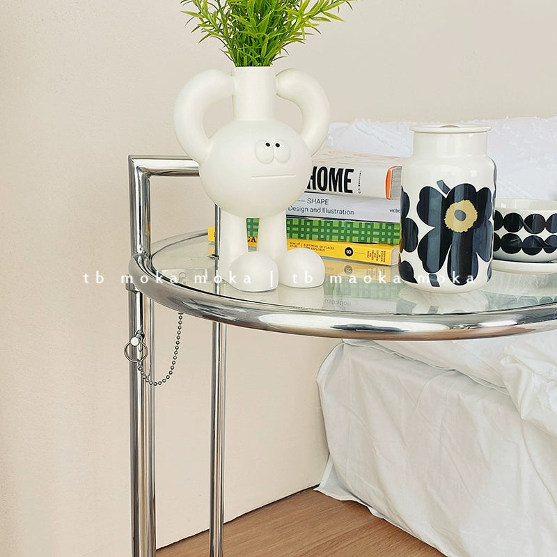 Sofa seite mehrere Internet prominente ins mittelalterlichen kaffee tisch minimalistischen edelstahl transparent glas hebe kaffee tisch 