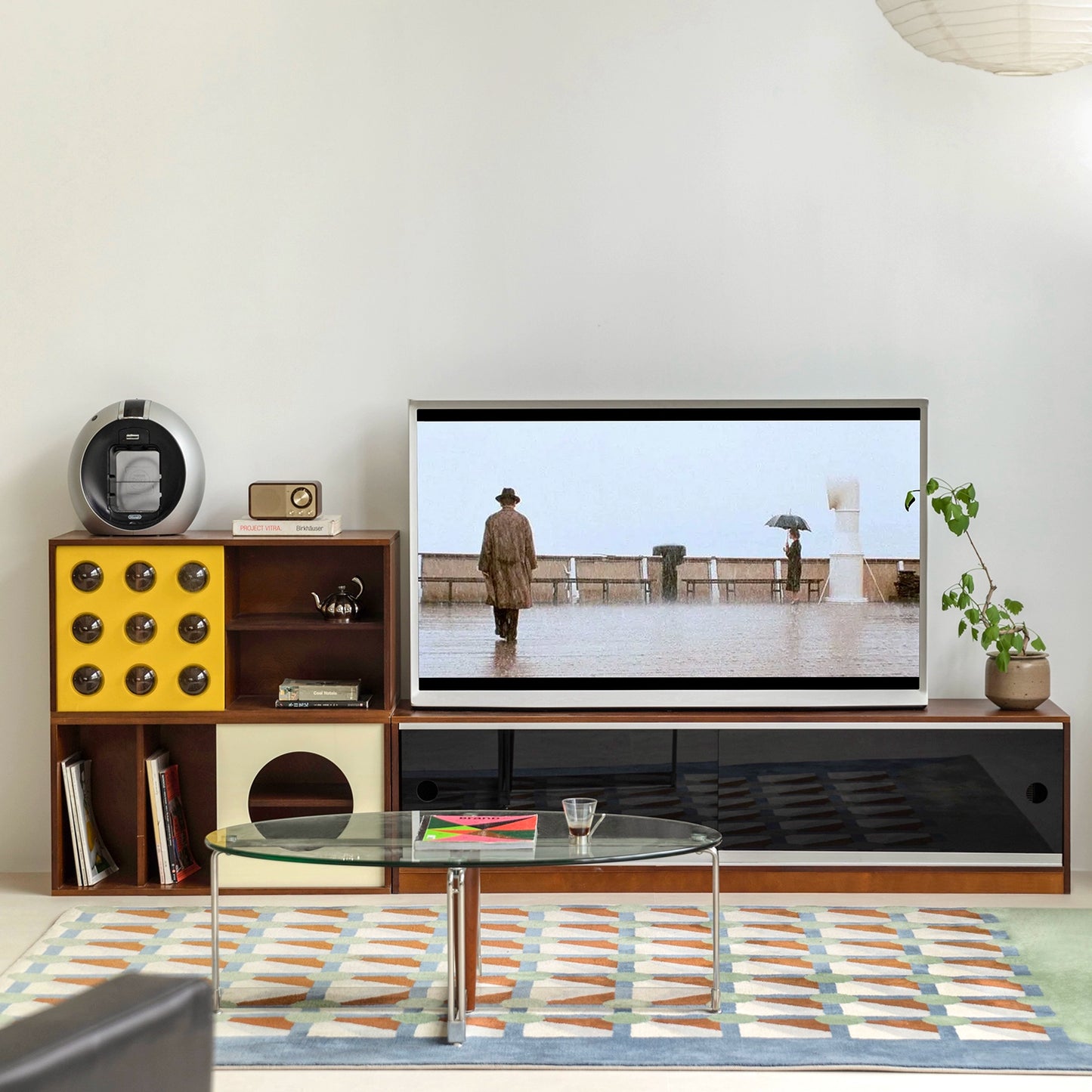 Mittelalterlicher Massivholz-TV-Schrank Wohnzimmer Home Creative Storage Locker Ocean Board Nachttisch 