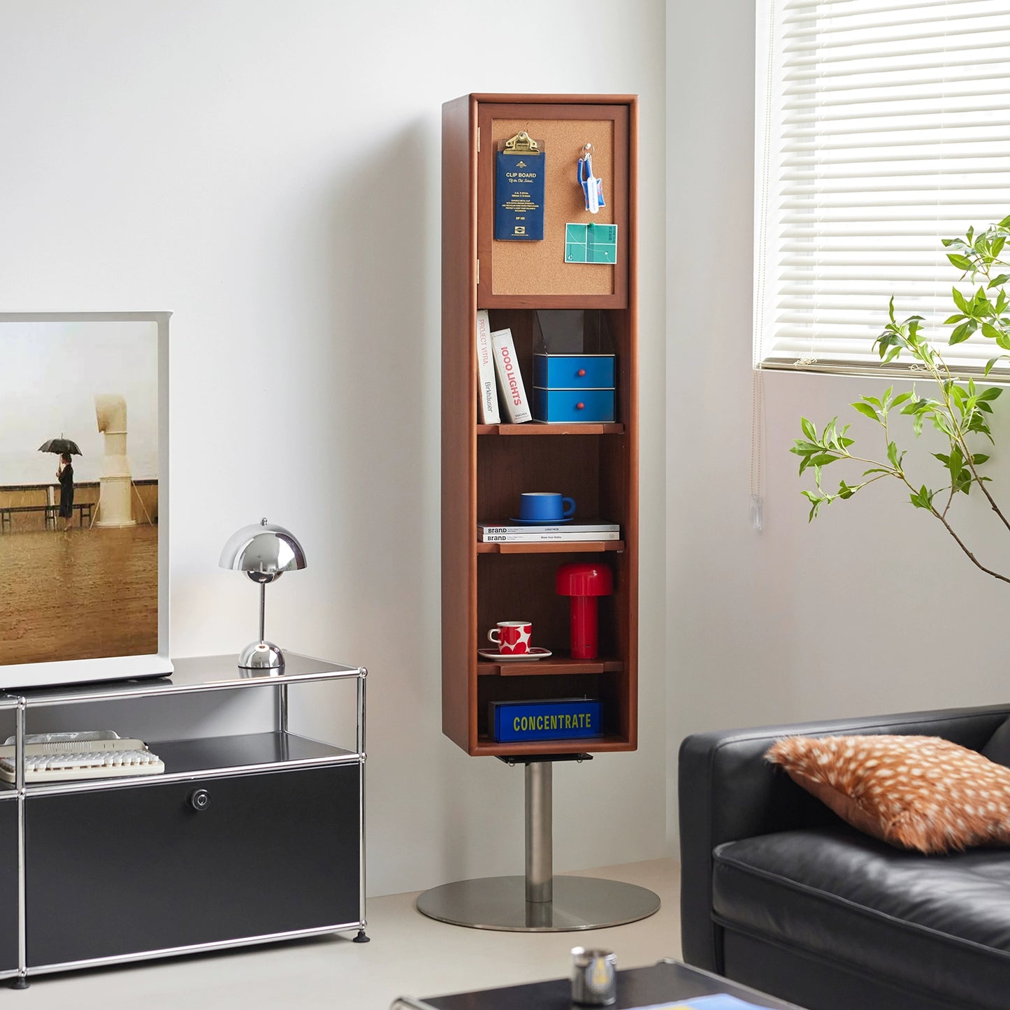 Multifunktionale Truhe drehbar mit Ganzkörperspiegel Aufbewahrungsschrank Retro Nordic Wandaufbewahrungsschrank Massivholz 