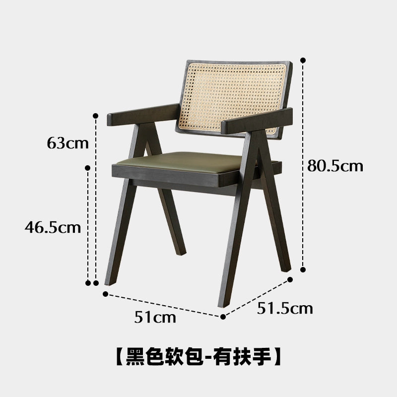 Chandigarh Stuhl Massivholz Rattan Esszimmerstuhl Mittelalter Designerstuhl Wabi Sabi Wind Retro Stuhl B &amp; B 