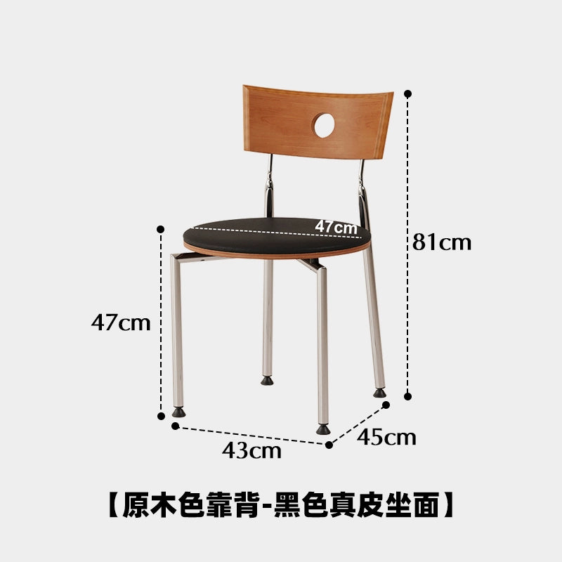 Mittelalterlicher Esszimmerstuhl, dänischer Designerstuhl, Rückenlehne aus massivem Holz, Buchschreibtischstuhl, Haushaltsstuhl für kleine Wohnungen, Freizeitstuhl 