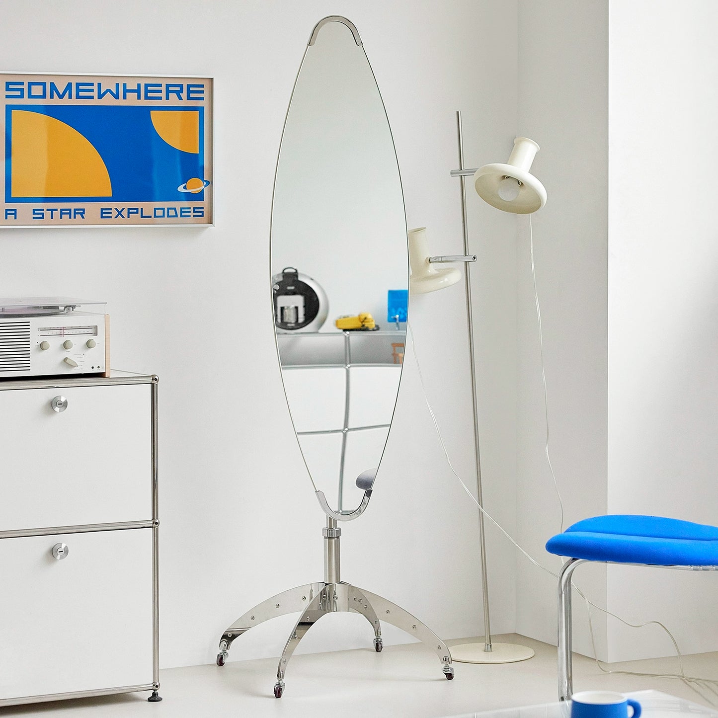 Ins PopularFull-länge Spiegel Medieval Haushalt Rotierenden Ganzkörper Boden Spiegel Designer Surf Spiegel Ins Wind 