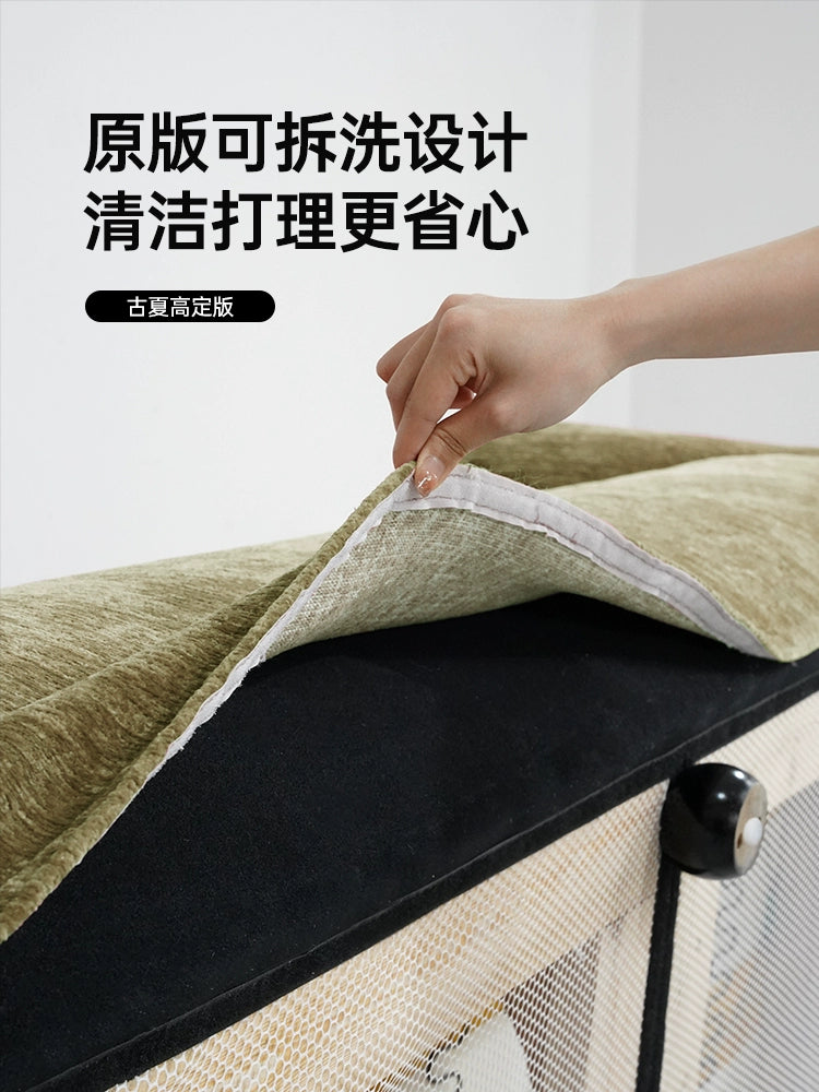 Grande Sofa Living Room Italian Minimalist Three-person Straight Row Adjustable Movable Backrest Dismantling and Washing Fabric Sofa