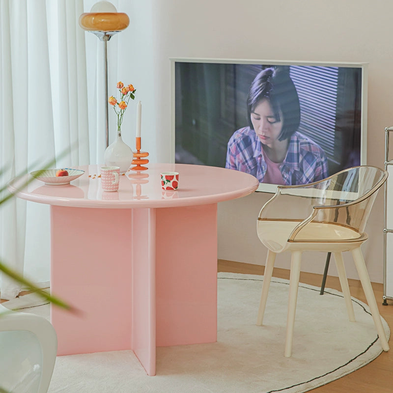 Nordic Internet Prominente Ins Stil Esstisch Wabi Wind Farbe Medieval Kleine Wohnung Wohnzimmer Bett und Frühstück Runden Tisch 