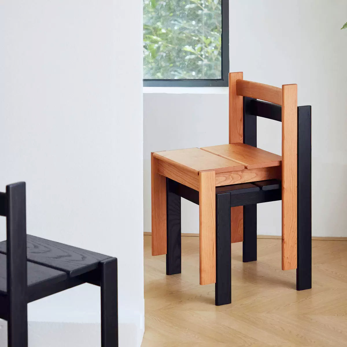 Massivholz Esszimmerstuhl Einfacher Home Designer Rückenlehnenstuhl Mittelalterlicher Wabi-Sabi Wind High-End Freizeitstuhl 