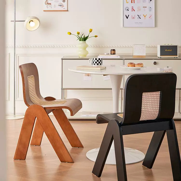 Mittelalterlicher Rattan-C-Stuhl, Designer-Esstisch und Stühle für Zuhause, Schlafzimmer, kreativer, lässiger Ankleidestuhl 