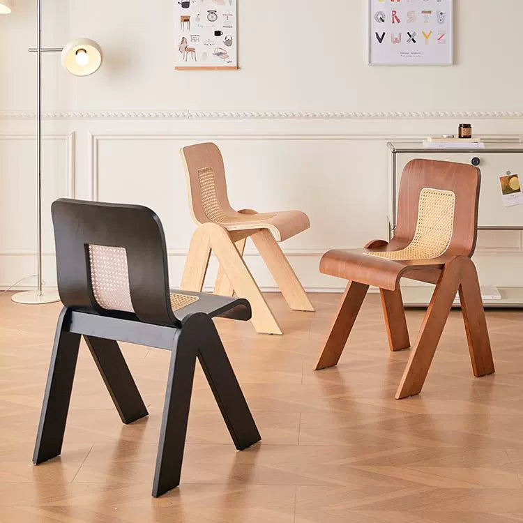 Mittelalterlicher Rattan-C-Stuhl, Designer-Esstisch und Stühle für Zuhause, Schlafzimmer, kreativer, lässiger Ankleidestuhl 