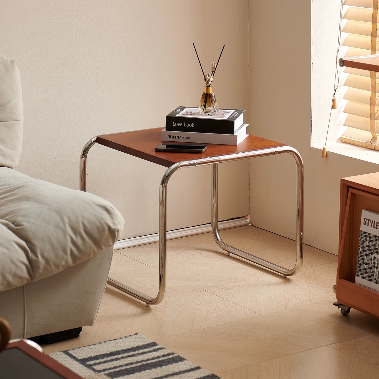 Mittelalterlicher Kombinations-Couchtisch, Wohnzimmer, Heim, Sofa, Beistelltisch, leichter Luxus, High-End, kleine Wohnung, Massivholz-Teetisch 