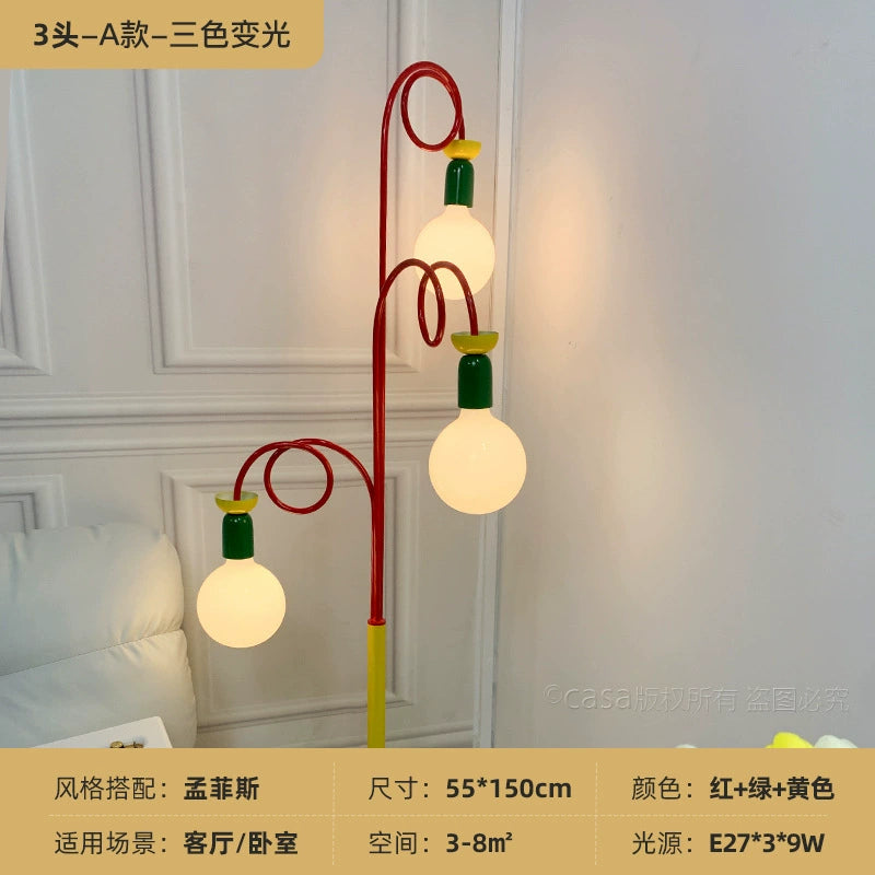 Memphis Wohnzimmer Stehlampe Cartoon Farbe mittelalterliche Schlafzimmerlampe Kinderzimmer Atmosphäre Nachttischlampe 