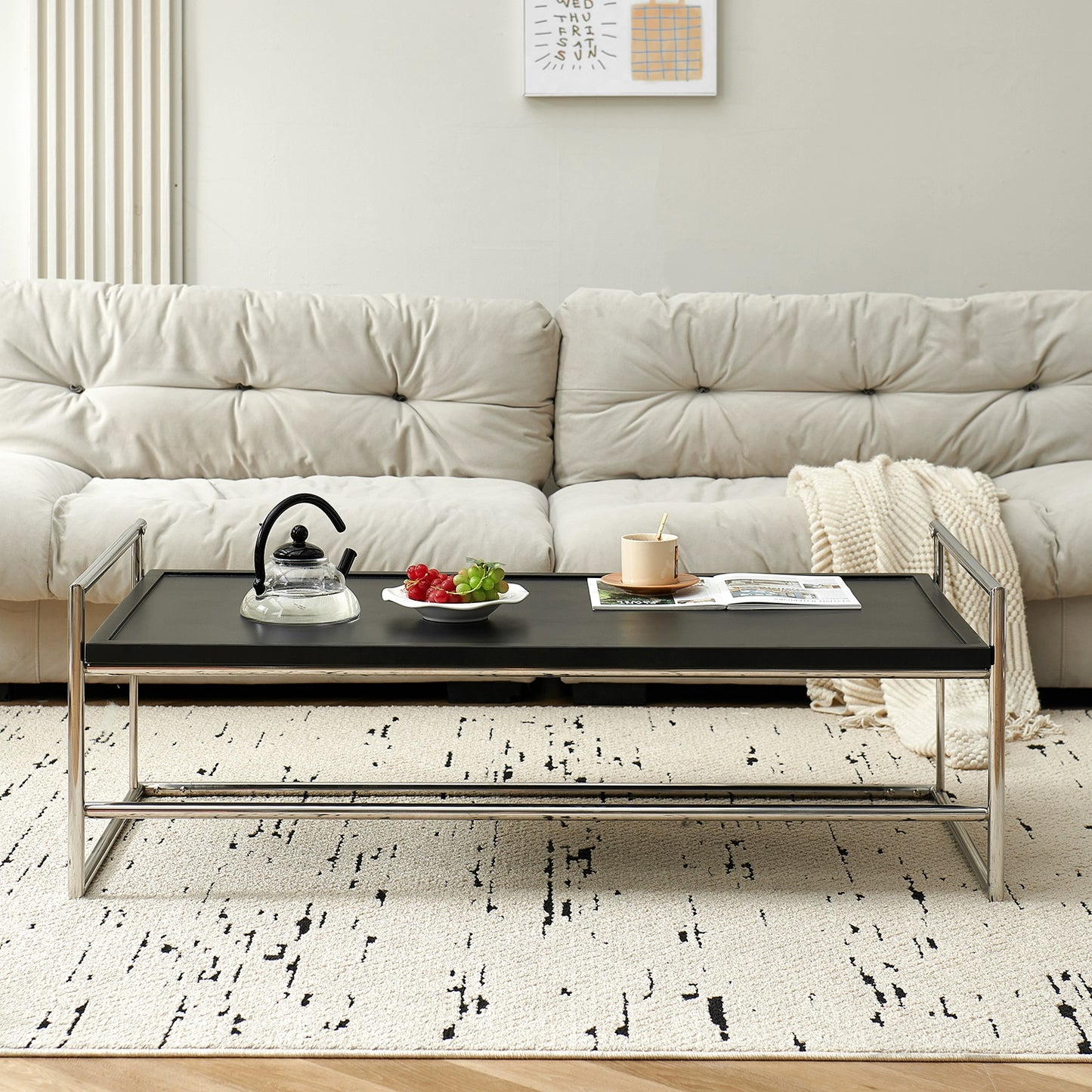 Rio Couchtisch Hubtisch Massivholz Designer Niedriger Tisch Kleine Wohnung Minimalist Bauhaus 